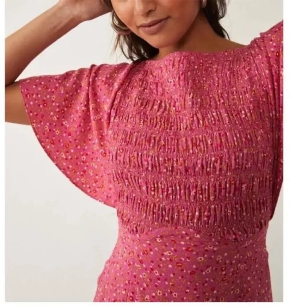 NWT Free People Florence Mini Dress in Femme Combo Pink XL - Picture 5 of 8